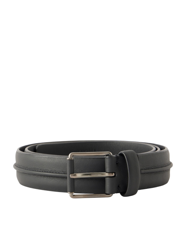 Photo: Zegna - 3cm Leather Belt - Black