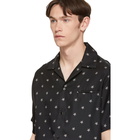 Amiri Black Silk Star Short Sleeve Shirt