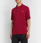 Lacoste - Cotton-Piqué Polo Shirt - Burgundy