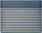 Valentino Garavani Navy & Off-White VLogo Signature Striped Print Card Holder