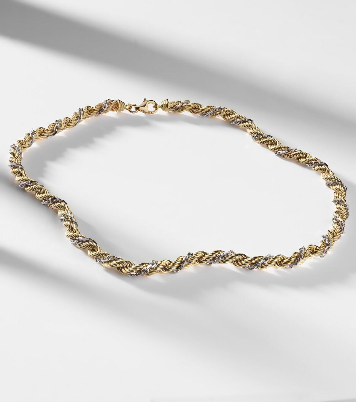 Yvonne Léon Corde Torsade 18kt gold and white gold necklace