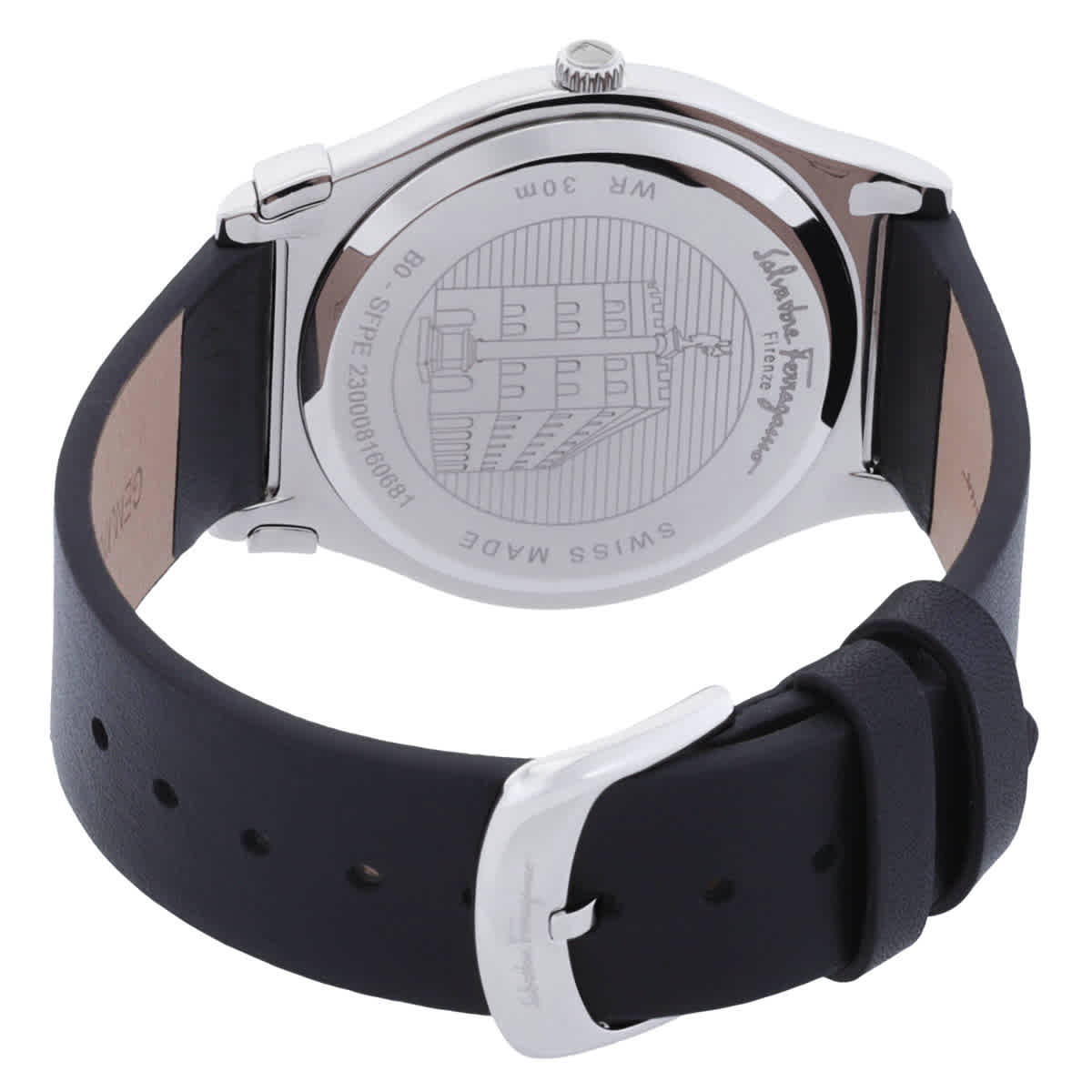 Ferragamo 1898 Slim Quartz Black Dial Mens Watch SFPE00519