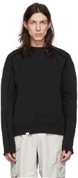 C2H4 Black Cotton Sweatshirt