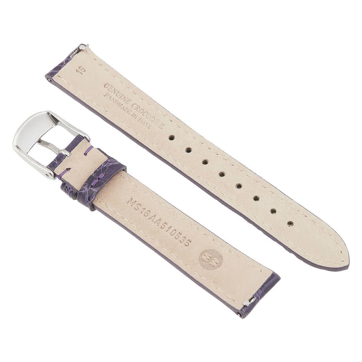 Michele Violet Purple Crocodile Watch Strap 16mm MS16AA510535