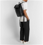 Maison Margiela - Nylon-Trimmed Full-Grain Leather Backpack - Black