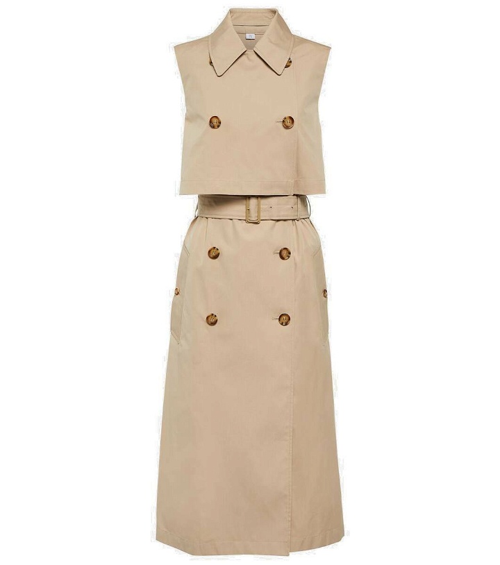 Photo: Burberry Double-breasted cotton blend midi dress