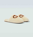 Valentino Garavani VLogo shearling slippers