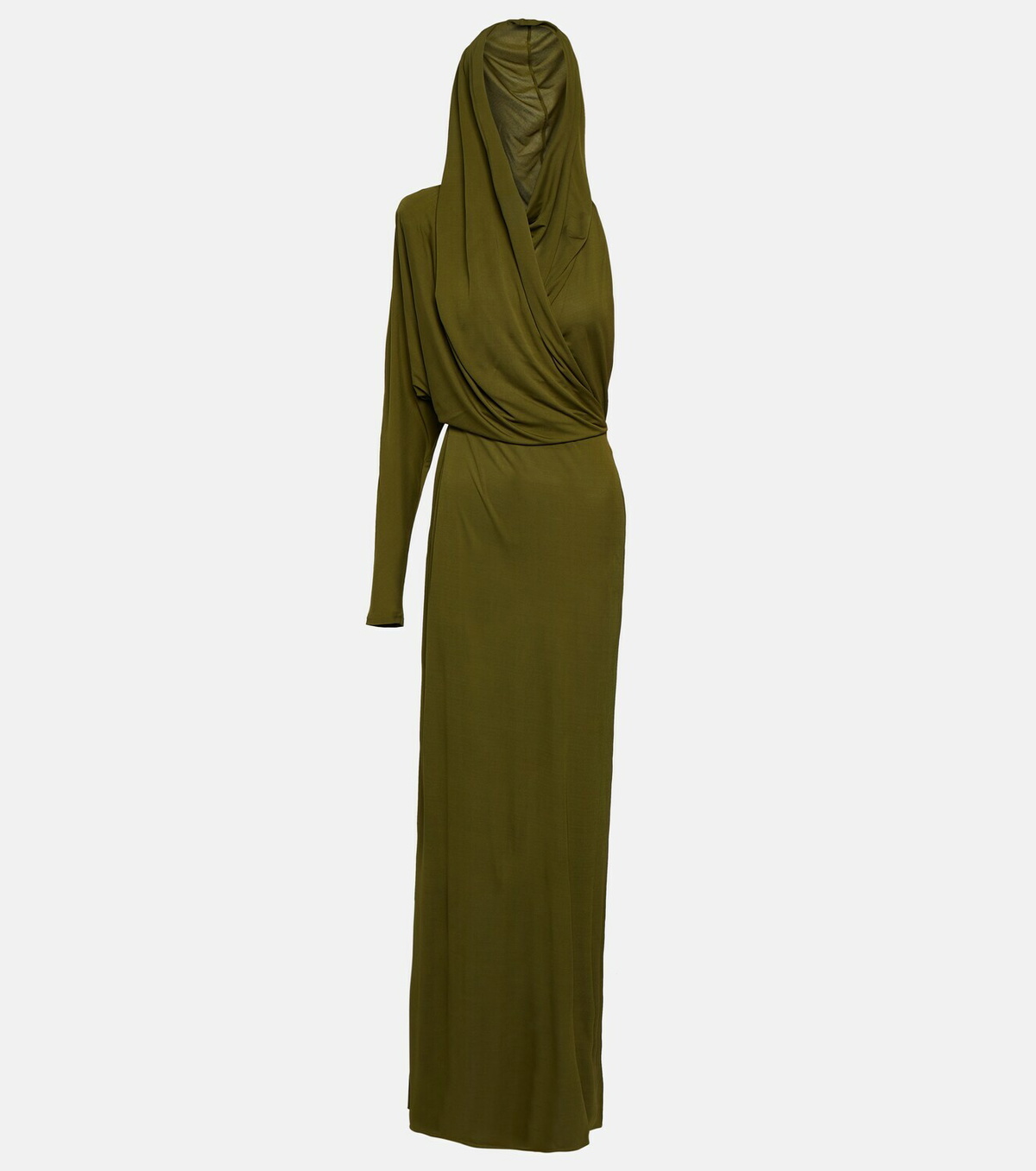 ワンピース SAINT LAURENT SILK CREPE WRAP DRESS Ruffled silk crepon wrap dress in yellow - Saint Laurent