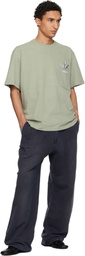 WOOYOUNGMI Navy One-Tuck Dyed Cotton Sweatpants