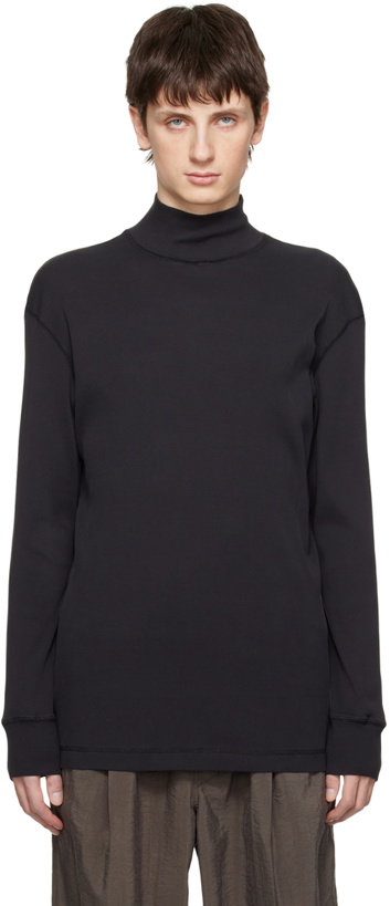 Photo: LEMAIRE Black High Roll Turtleneck