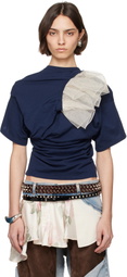 ALL-IN Blue Twisted Nightgown T-shirt