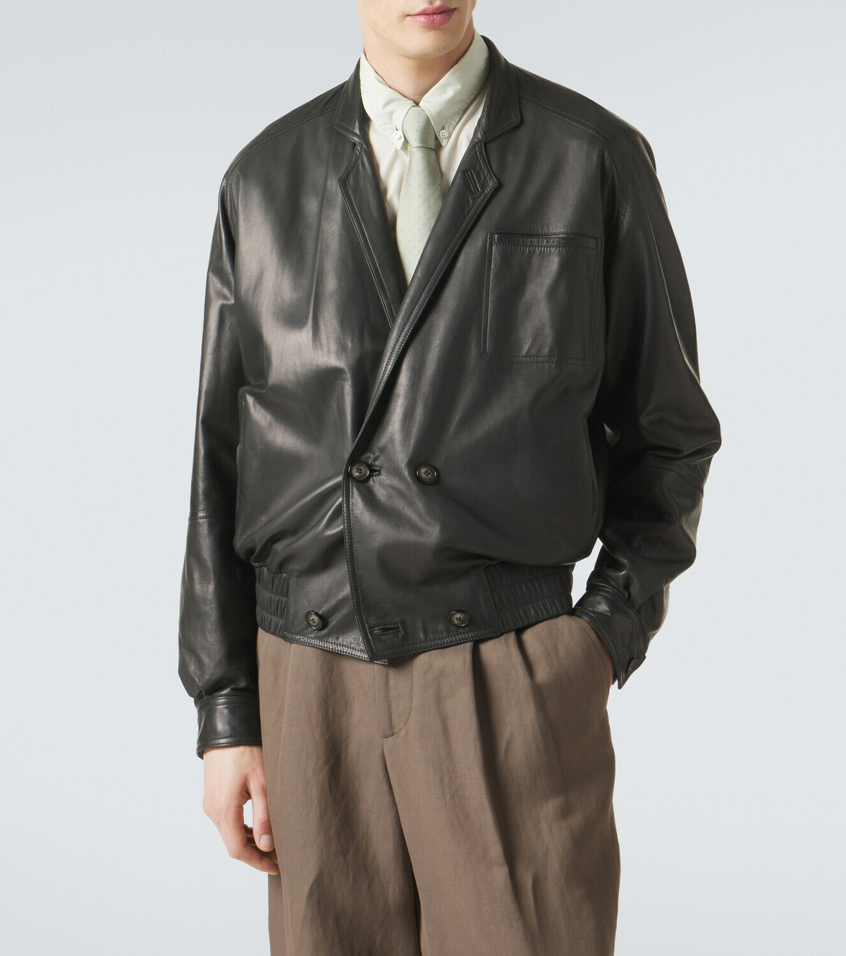 Giorgio Armani Leather bomber jacket