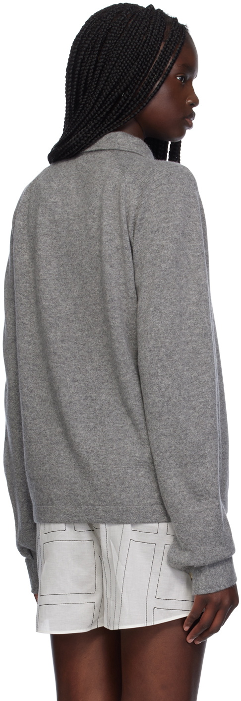 TOTEME Gray Raglan-Sleeve Cardigan