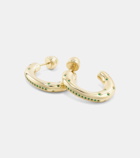 Lauren Rubinski Peggy 14kt gold hoop earrings with emeralds