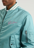 Valentino Logo-embroidered Nylon Bomber Jacket Stone