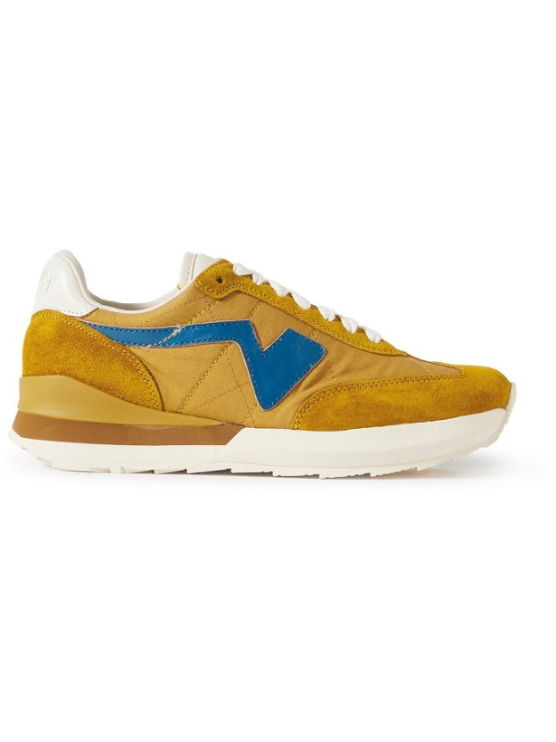 Photo: Visvim - FKT Runner Suede- and Leather-Trimmed Nylon-Blend Sneakers - Yellow