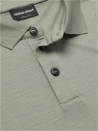 Giorgio Armani - Wool-Piqué Polo Shirt - Gray