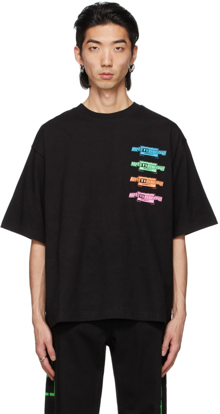 Photo: We11done Black Multicolor Logo T-Shirt