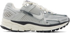 Nike Gray & Silver Zoom Vomero 5 Sneakers
