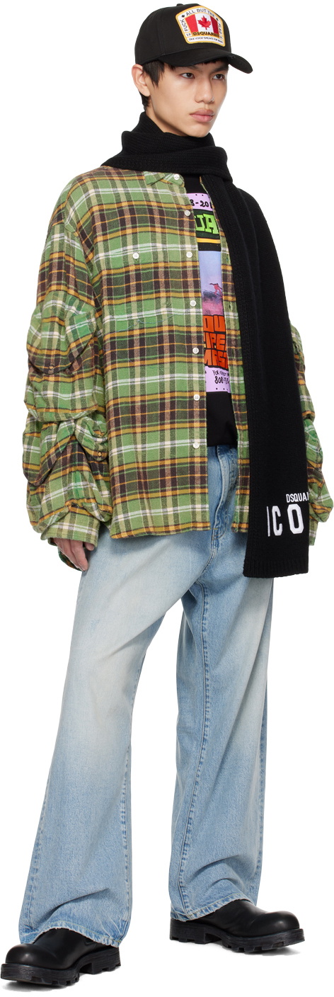 Dsquared2 Black Be Icon Scarf