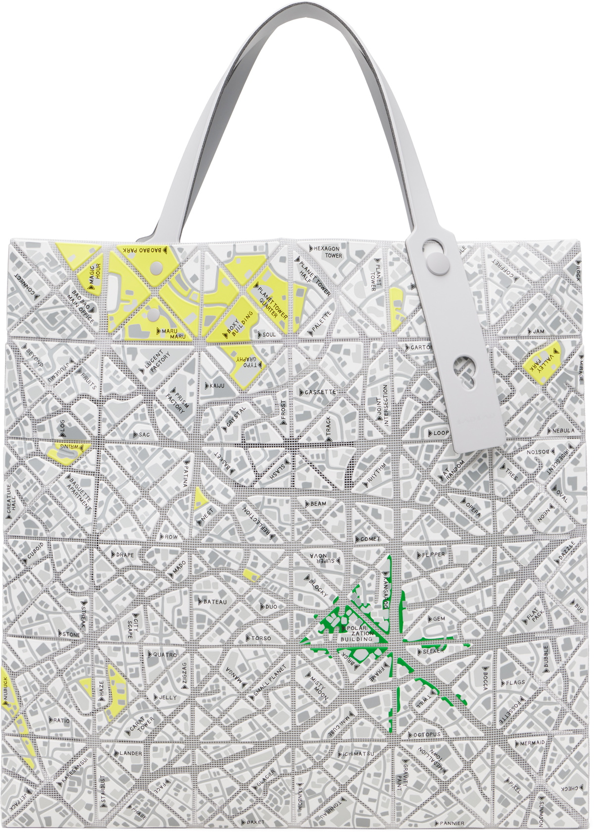 BAO BAO ISSEY MIYAKE White Map Tote Bao Bao Issey Miyake