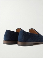 Brunello Cucinelli - Woven Suede Penny Loafers - Blue
