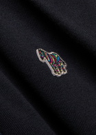 PS Paul Smith Appliquéd Half-zip Cotton Jumper Navy