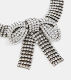 Balenciaga Crystal-embellished bow necklace