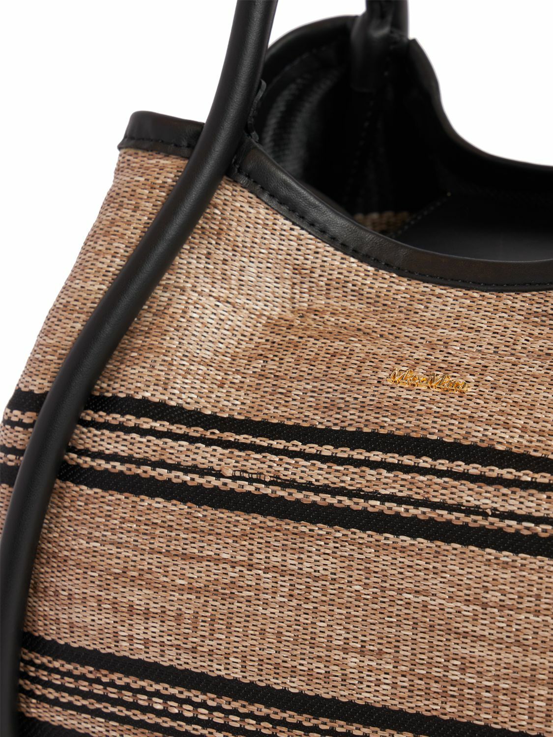 ◆Max Mara◆Marine ストライプ ラフィアエフェクト バッグ MAX MARA - Small Marine Striped Raffia Effect Bag Max Mara
