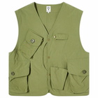 South2 West8 Men's Tenkara Nylon Vest in Light Olive