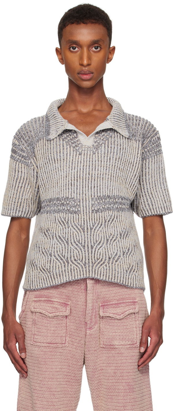 Isa Boulder SSENSE Exclusive Blue Rover Twisty Polo