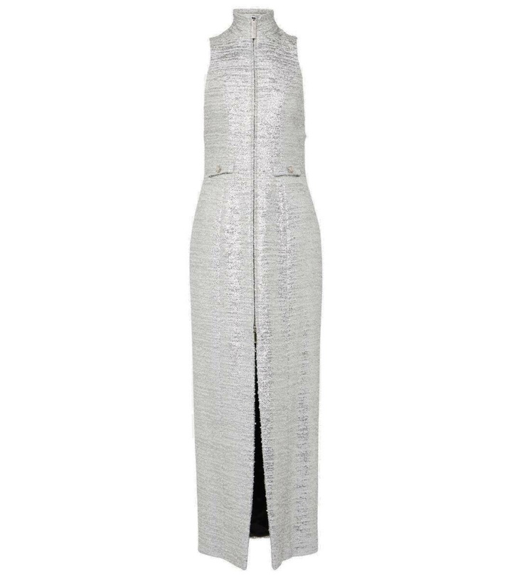 Photo: Alessandra Rich Front-slit lurex® tweed midi dress