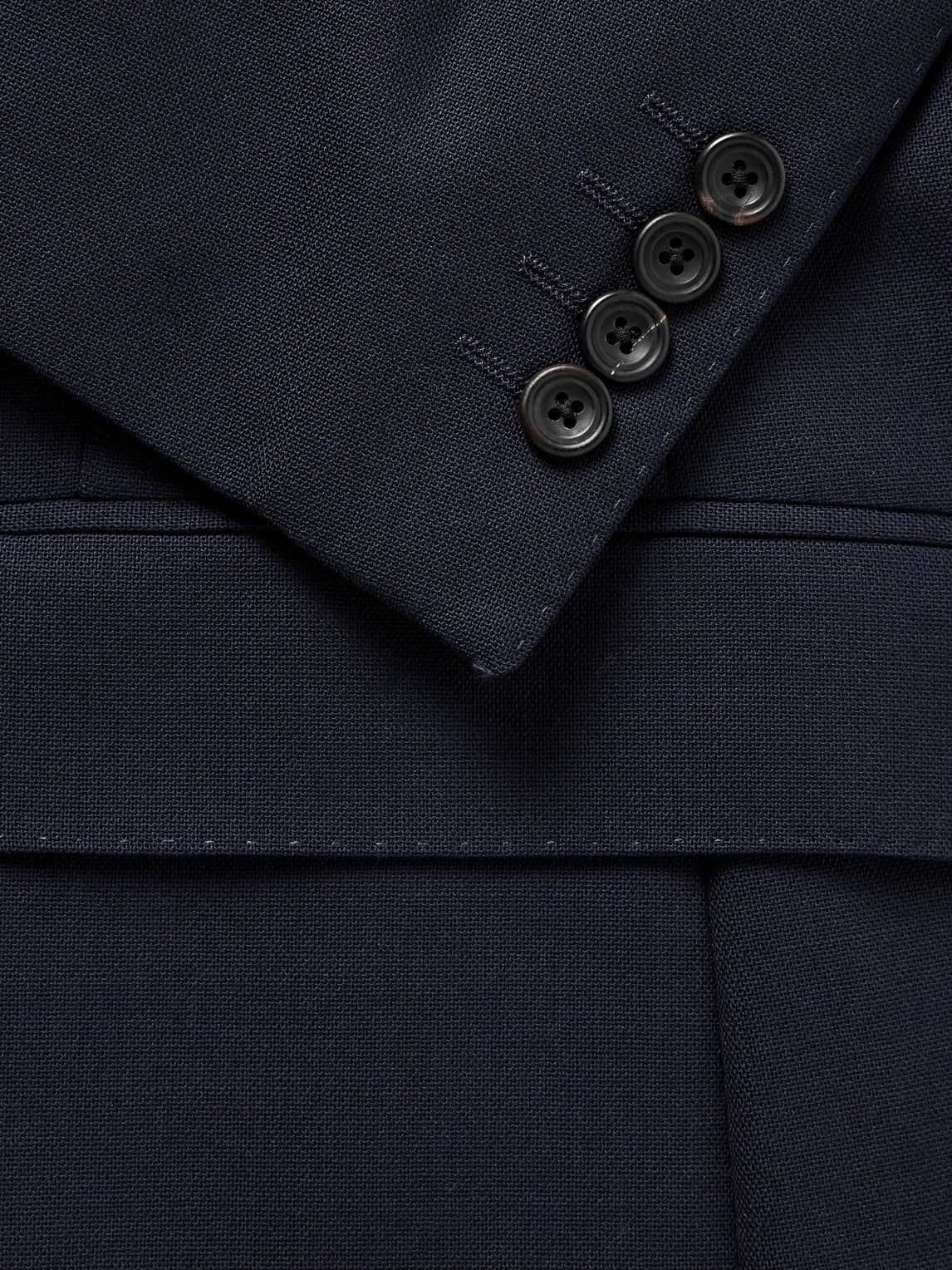 Richard James - Hepworth Double-Breasted Grain de Poudre Wool Suit Jacket - Blue
