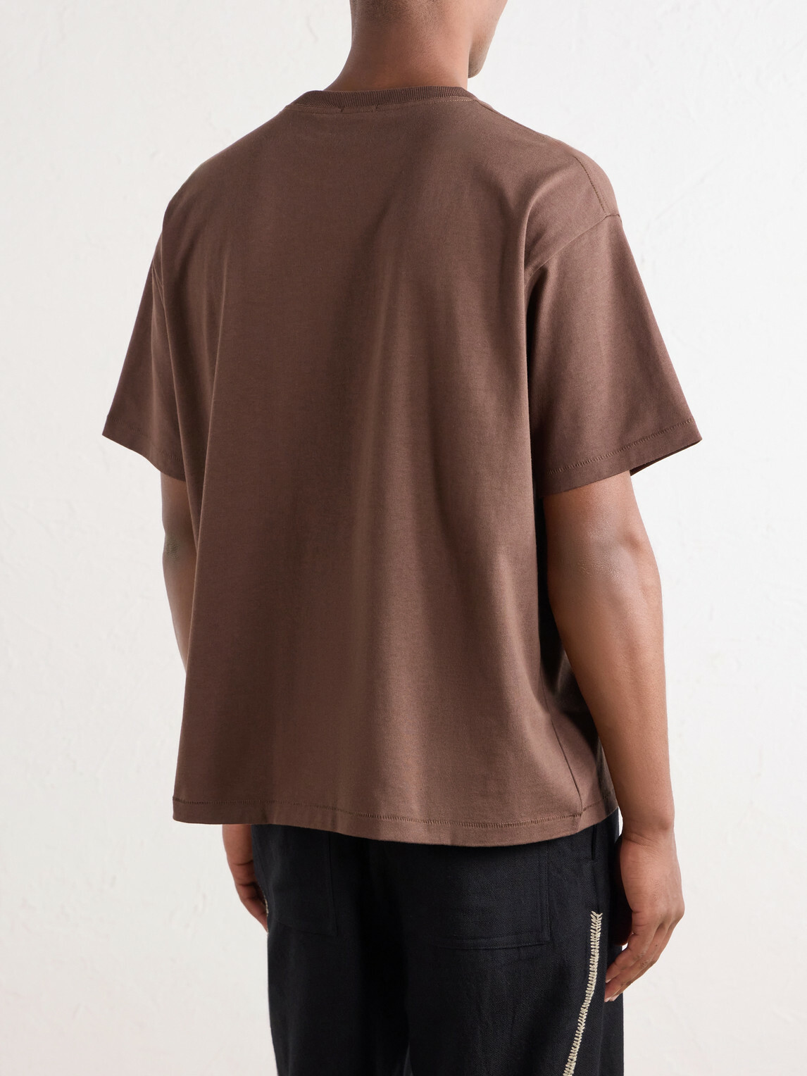 BODE - Sequin-Embellished Cotton-Jersey T-Shirt - Brown