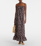 Adriana Degreas Polka-dot cotton-blend maxi dress