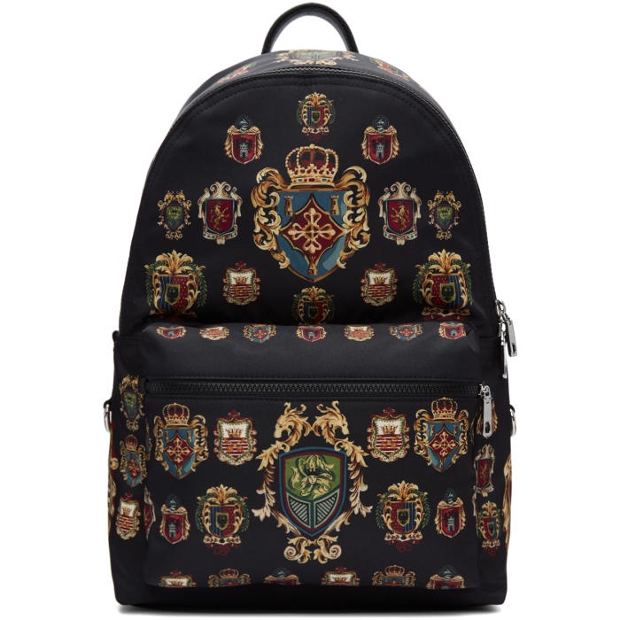 Photo: Dolce and Gabbana Black Crest Backpack
