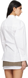 Juun.J White Twisted Wrap Shirt