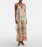 Camilla Embellished floral silk maxi dress