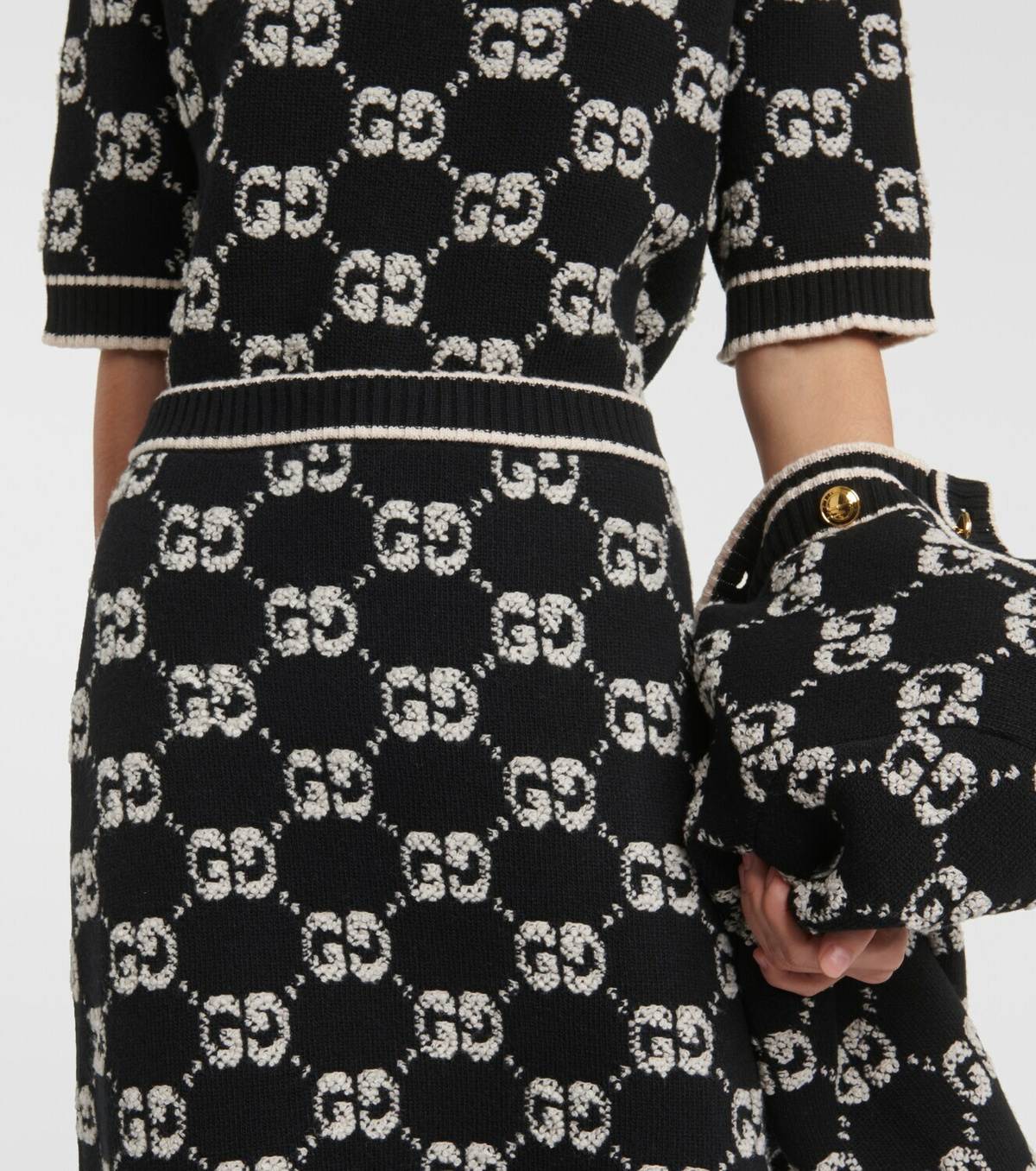 Gucci GG jacquard wool bouclé midi skirt Gucci