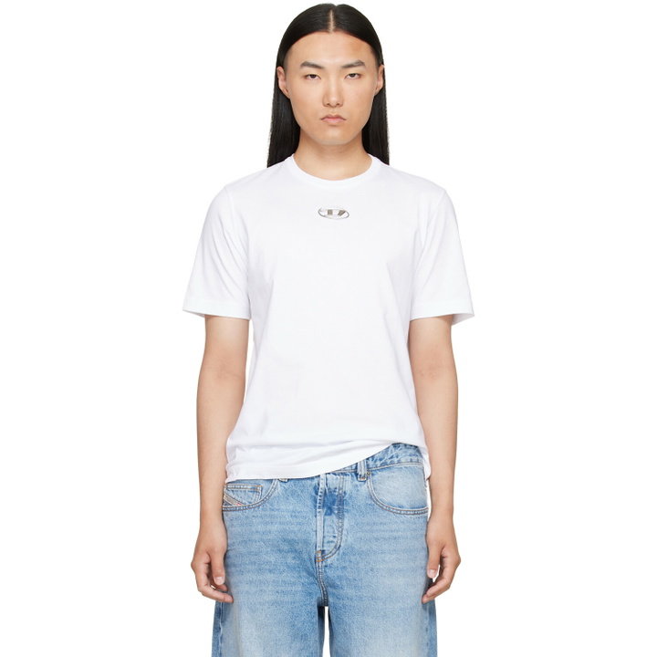 Photo: Diesel White Metallic Oval D T-shirt