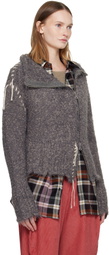 Andersson Bell Gray Harlow Damaged Knit Jacket