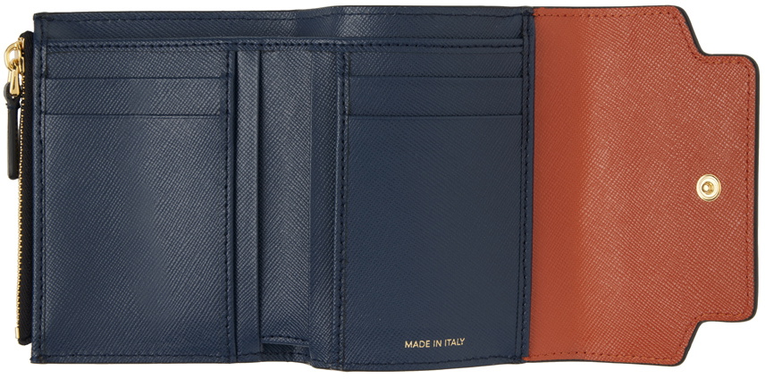 【MARNI】SAFFIANO WALLET Black saffiano leather bi-fold wallet | Marni