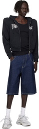 VETEMENTS Navy Hip-Hop Denim Shorts
