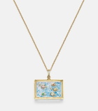 Yvonne Léon L'Acquarium 9kt gold pendant necklace with gemstones