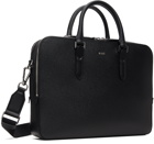 BOSS Black Structured Leather Briefcase