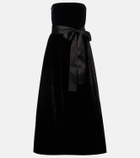 Elie Saab Belted velvet gown