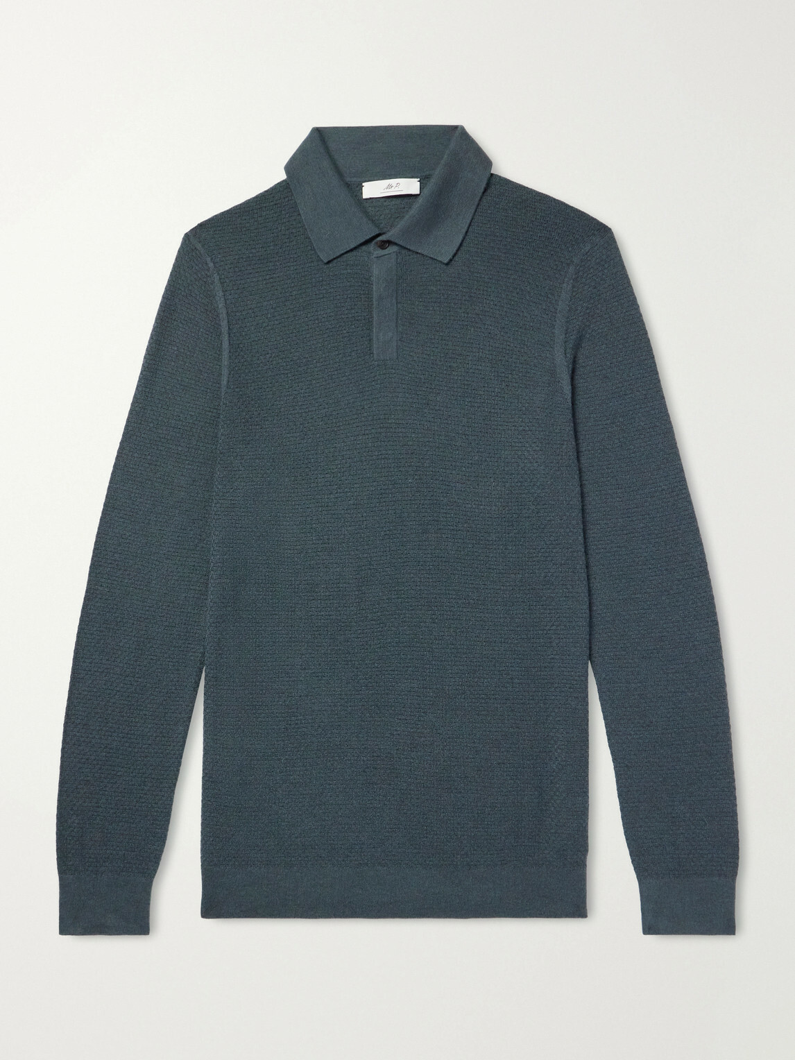 Mr P. - Cashmere and Silk-Blend Polo Sweater - Green