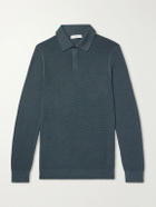 Mr P. - Cashmere and Silk-Blend Polo Sweater - Green