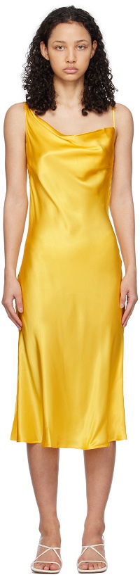 Photo: Silk Laundry Yellow Carrie Midi Dress
