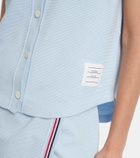 Thom Browne Sleeveless cotton polo shirt